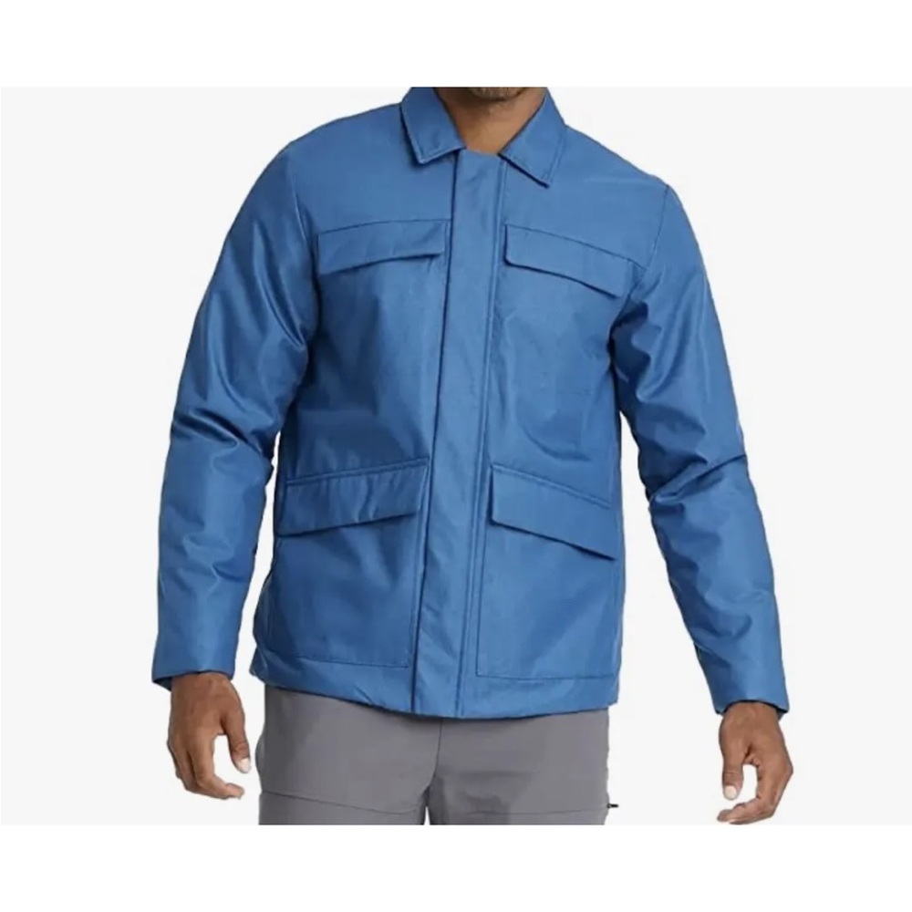 Men’s All In Motion Field Jacket Size S Blue Water / Wind Resistant